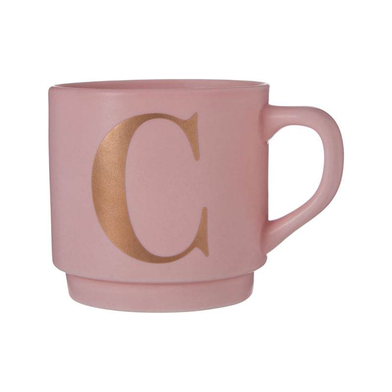 Signet Pink C Letter Mug - Premier Home