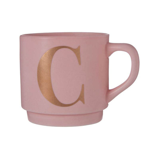 Signet Pink C Letter Mug - Premier Home
