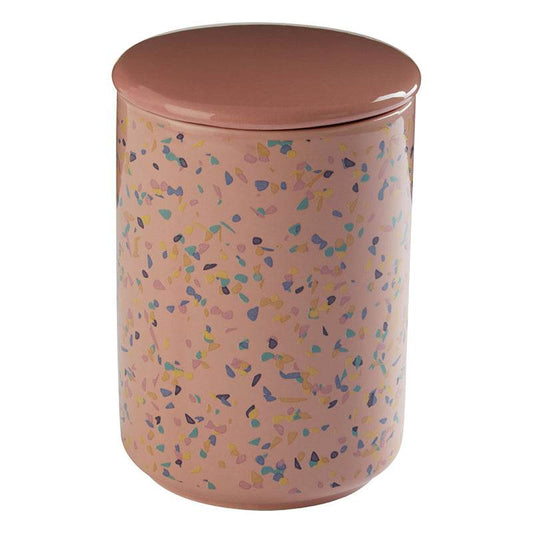 Large Pink Terrazzo Storage Canister - Premier Home