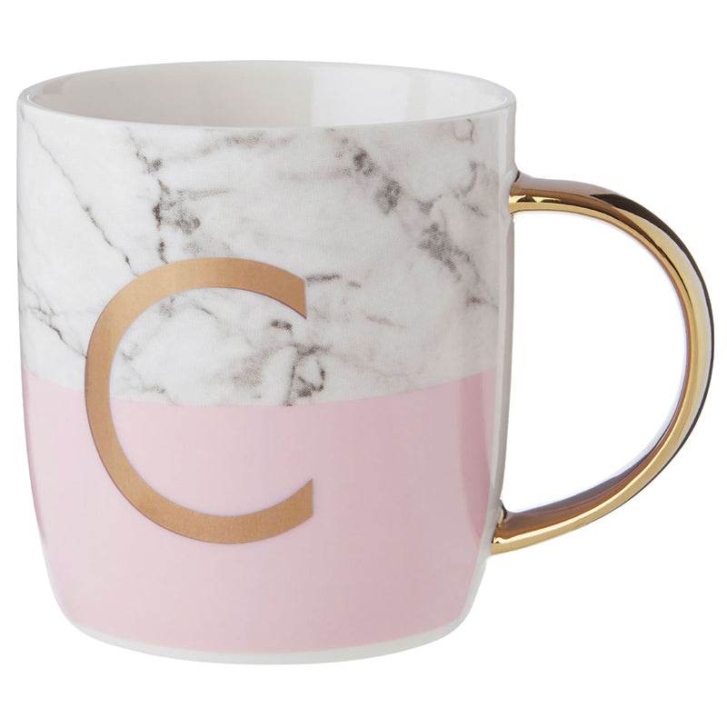 Mimo Pastel Pink C Letter Monogram Mug - Premier Home