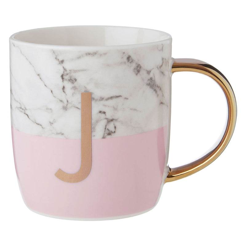 Mimo Pastel Pink J Letter Monogram Mug - Premier Home