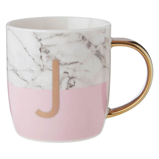 Mimo Pastel Pink J Letter Monogram Mug - Premier Home