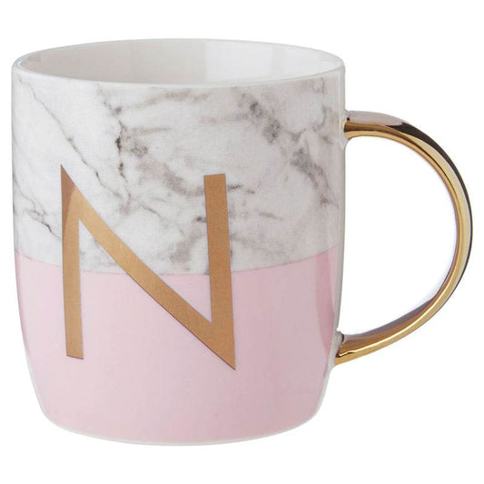 Mimo Pastel Pink N Letter Monogram Mug - Premier Home