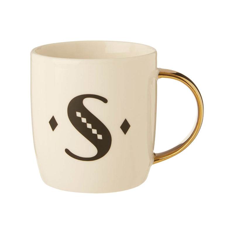 Mimo Diamond Deco S Letter Monogram Mug - Premier Home