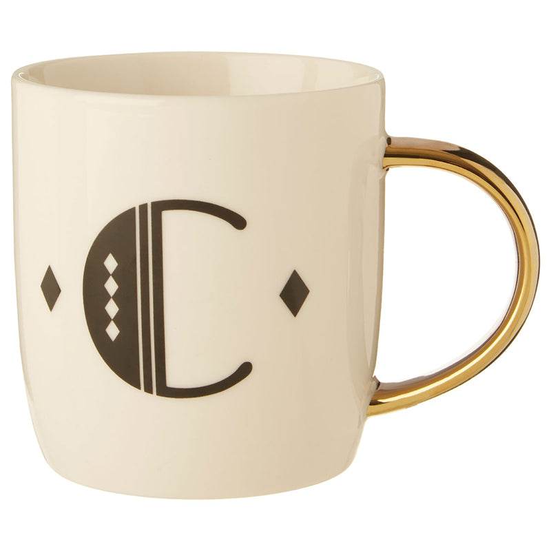 Mimo Diamond Deco C Letter Monogram Mug - Premier Home