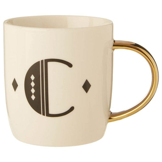 Mimo Diamond Deco C Letter Monogram Mug - Premier Home