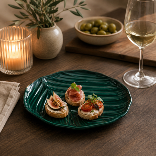 Bali Dark Green Canape Plate