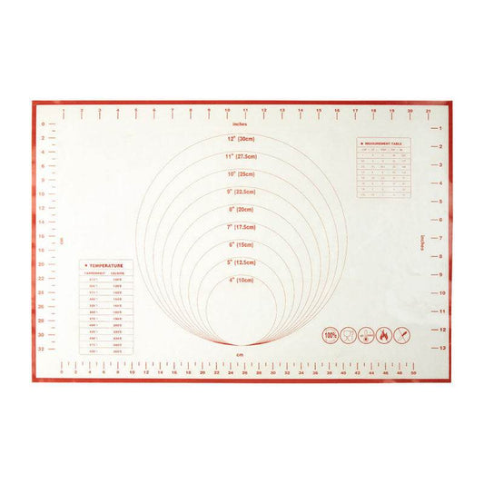 Mimo Baking Mat, Silicone / Fiberglass Inner, Red Trim / Scale - Premier Home