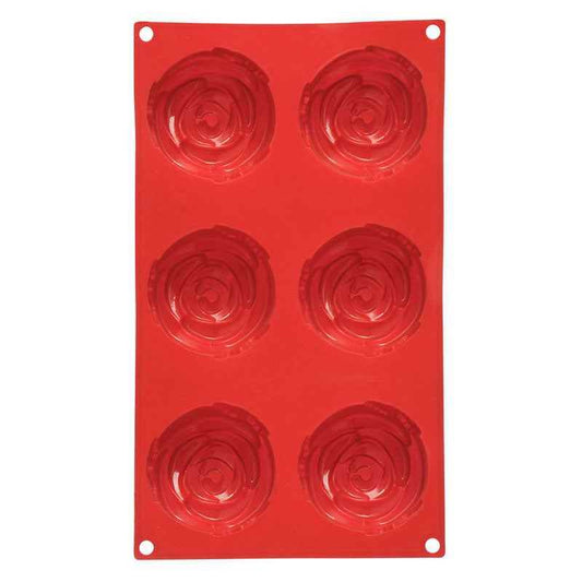6 Rose Red Cake Mould - Premier Home