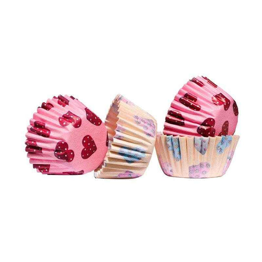 Heart 100pcs Mini Cupcake Cases