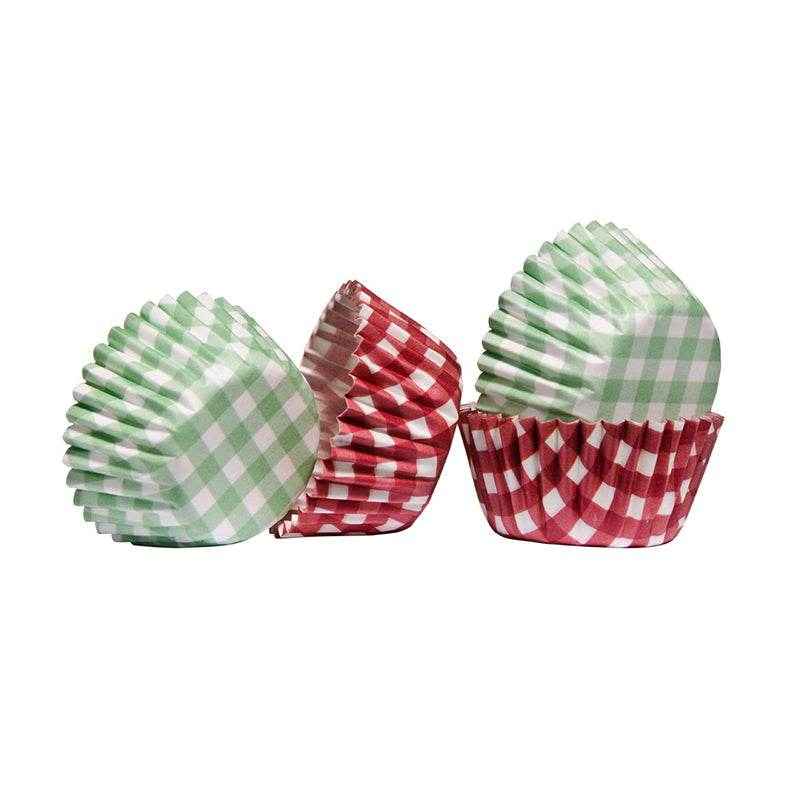 Gingham 100pcs Mini Cupcake Cases