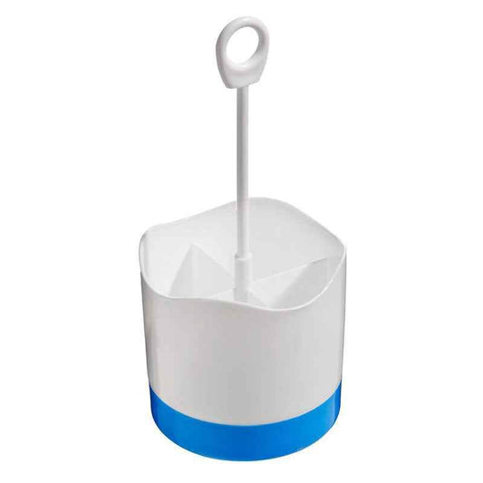 Blue And White Plastic Cutlery Caddy - Premier Home