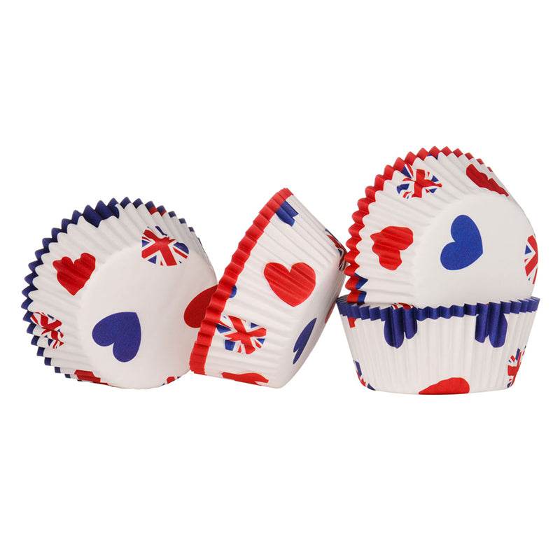 I Love Uk 60Pcs Medium Cupcake Cases - Premier Home