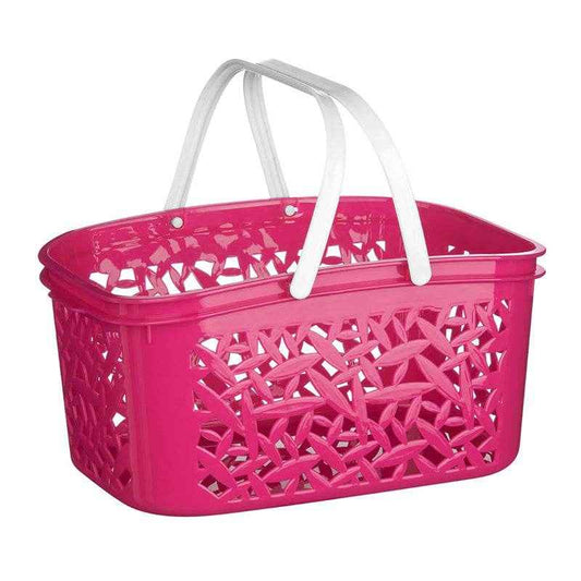 Hot Pink Plastic Storage Basket - 4.5 Ltr