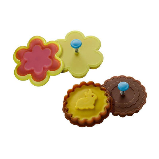 Rabbit and Flower Shape Cookie Cutters/Stamps - Premier Home