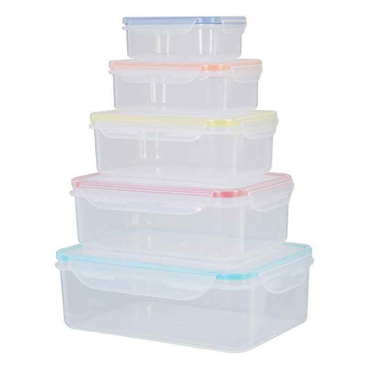5pc Rectangular Food Containers - Premier Home