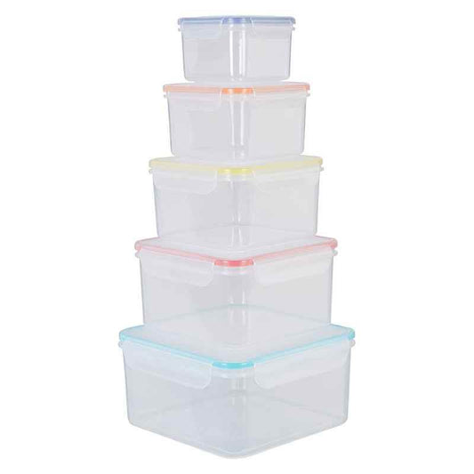 5pc Square Food Containers - Premier Home