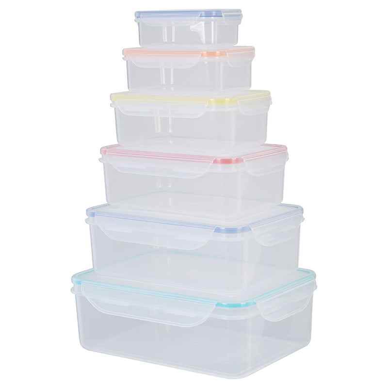 6pc Rectangular Food Containers - Premier Home