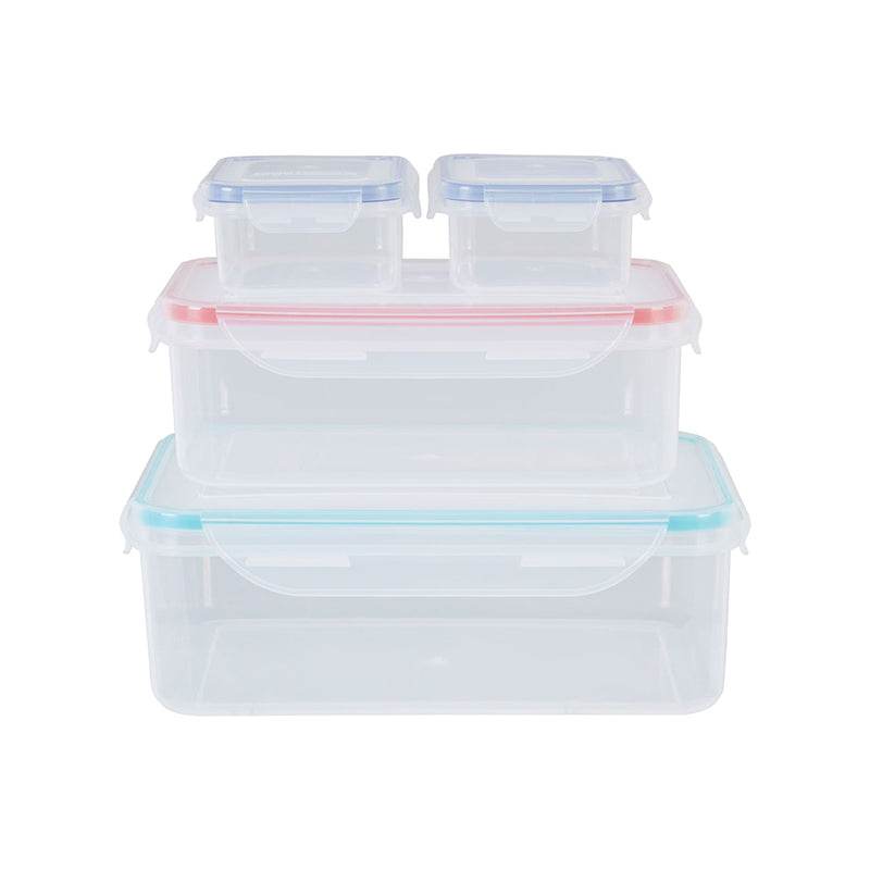 Multicoloured Lids 4pc Food Containers - Premier Home