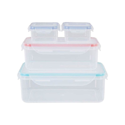 Multicoloured Lids 4pc Food Containers - Premier Home