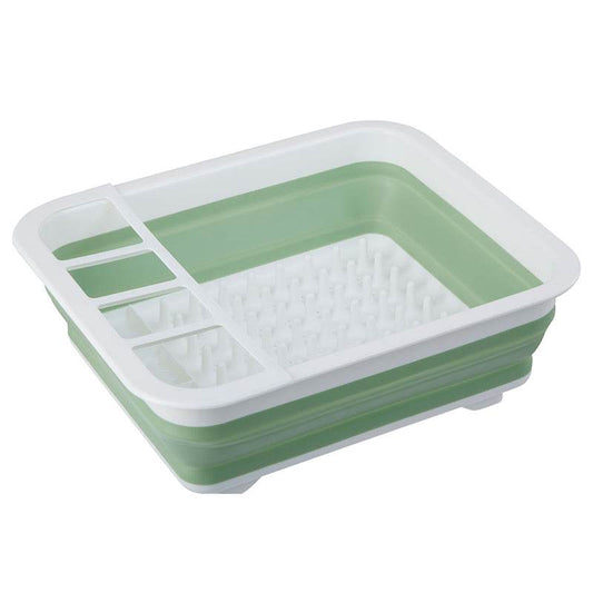 Green White Collapsible Dish Rack - Premier Home
