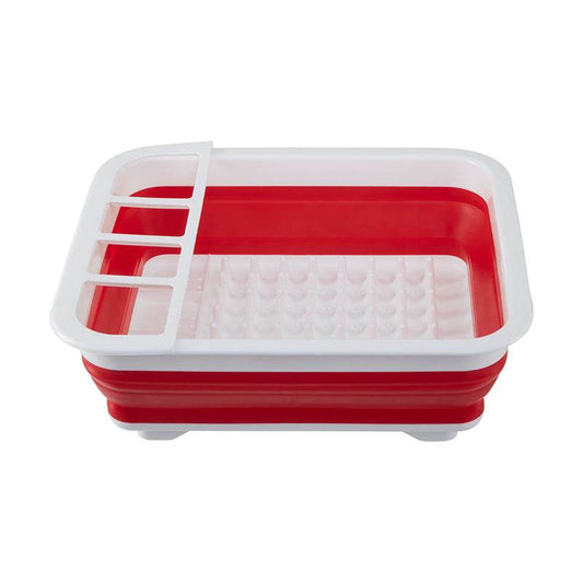 Red White Collapsible Dish Rack - Premier Home