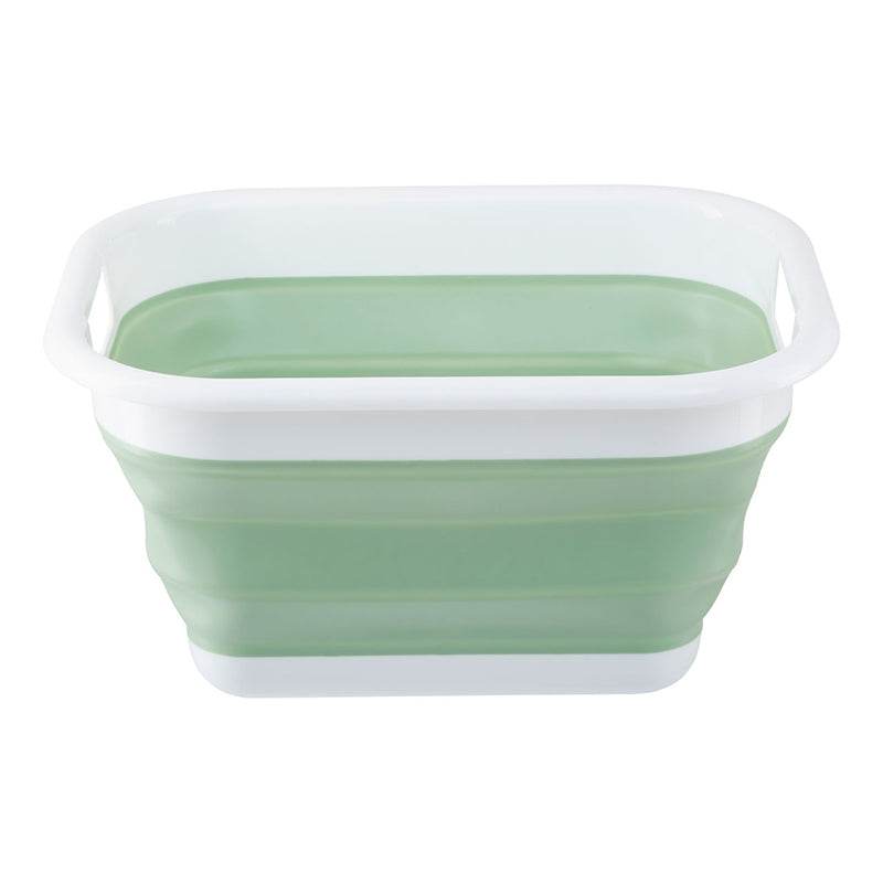 Averill Collapsible Green White Laundry Basket - Premier Home