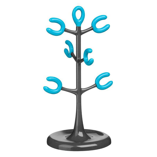 Grey And Blue 6 Cup Mug Tree - Premier Home