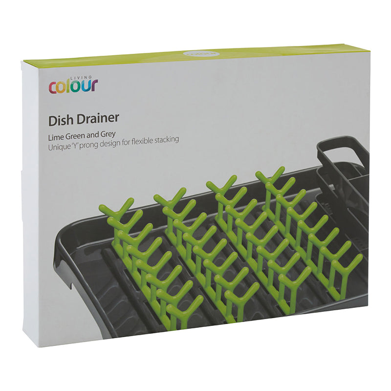 Grey And Lime Green Dish Drainer