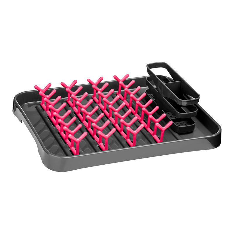 Grey And Hot Pink Dish Drainer