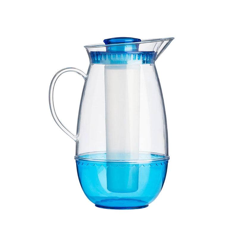 Clear and Blue jug with Ice Chamber - 2.5Ltr - Premier Home