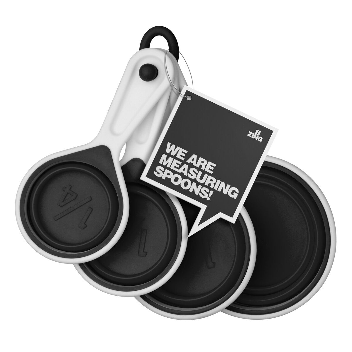 Zing Black Silicone Measuring Cups - Set Of 4