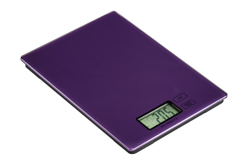 Zing Purple Glass Kitchen Scale - 5Kg