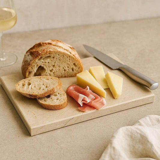 Himaya Champagne Marble Chopping and Serving Board