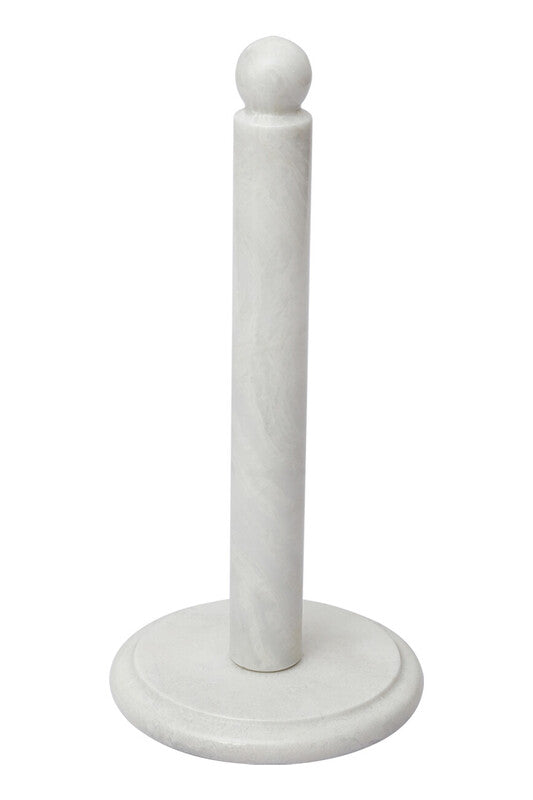 Kindia White Marble Kitchen Roll Holder