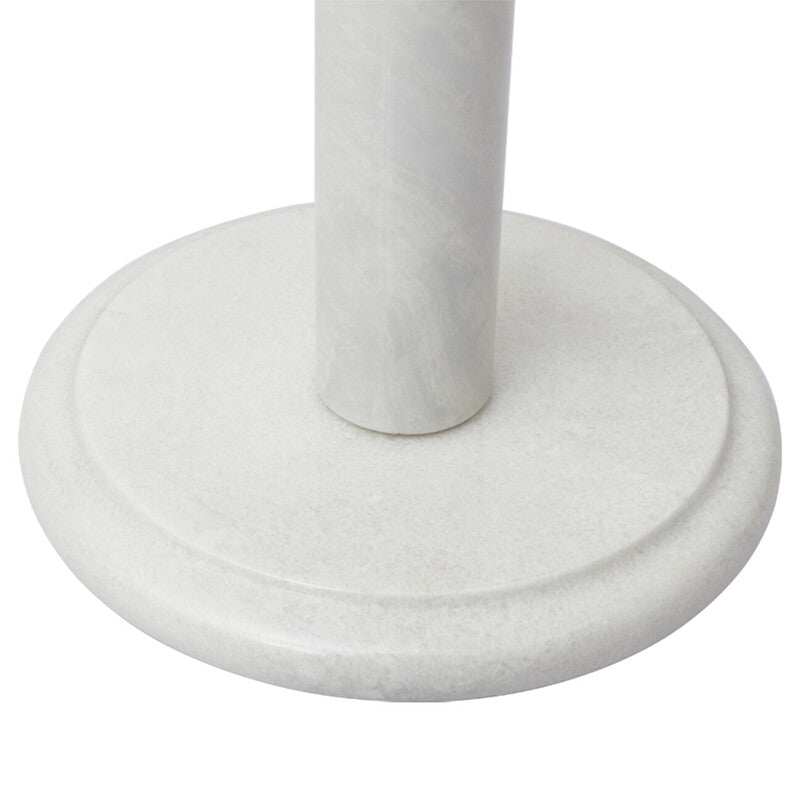 Kindia White Marble Kitchen Roll Holder