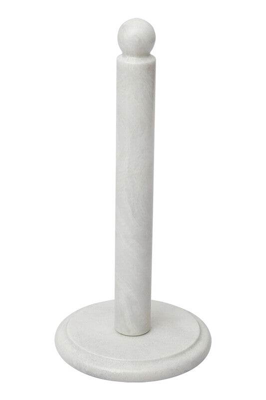 Kindia White Marble Kitchen Roll Holder - Premier Home