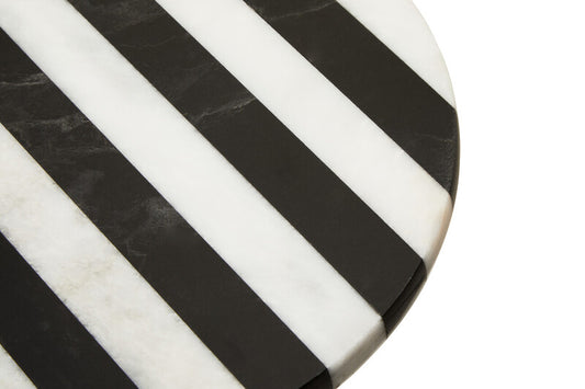 Soma Small Black and White Marble Round Cake Stand