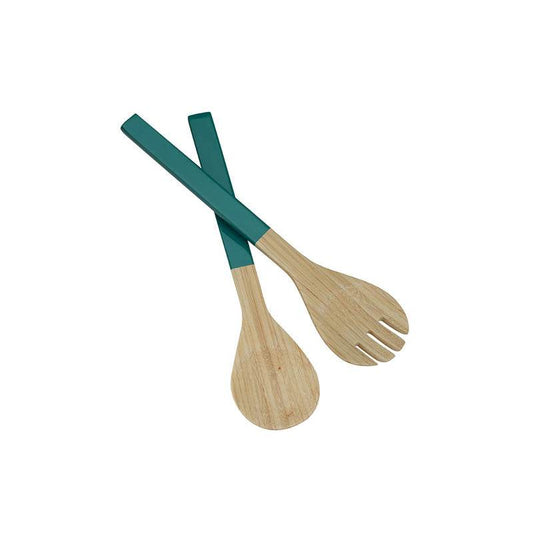 Kyoto Turquoise Salad Servers - Premier Home