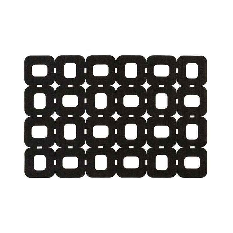 Black Felt Block Design Placemats - Premier Home