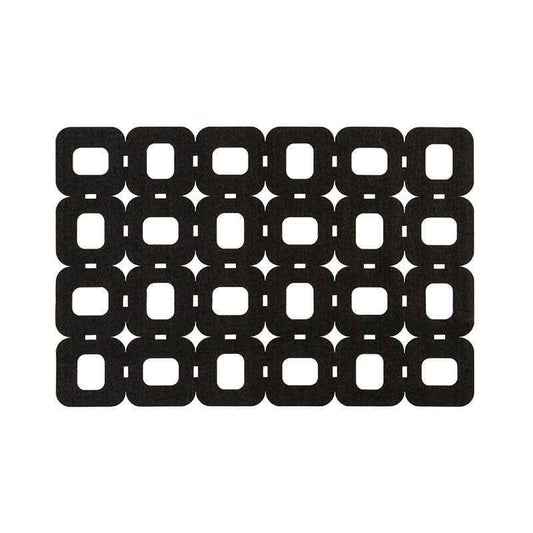 Black Felt Block Design Placemats - Premier Home