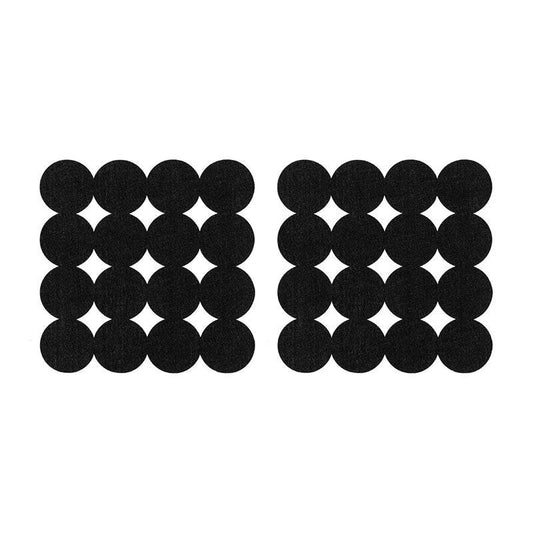 Circle Design Black Felt Placemats - Set of 2 - Premier Home