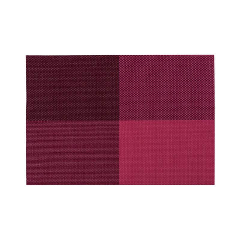 Pink PVC Grid Design Placemats - Set of 4 - Premier Home