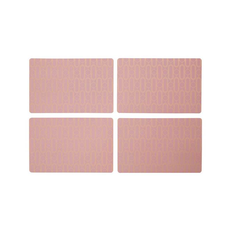 4Pc Frosted Deco Pink Placemats - Premier Home