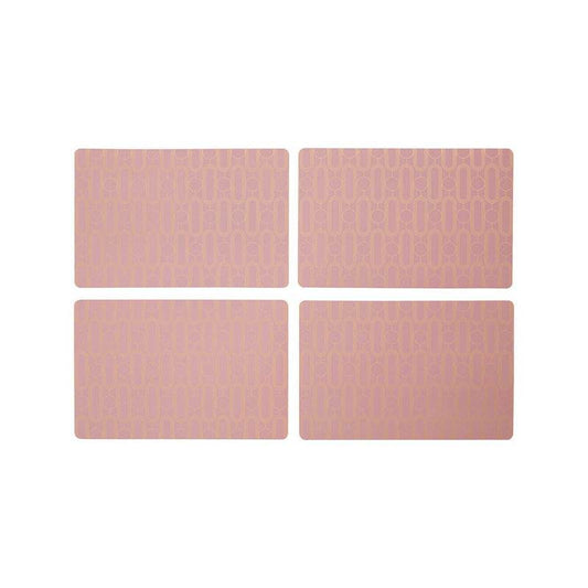 4Pc Frosted Deco Pink Placemats - Premier Home