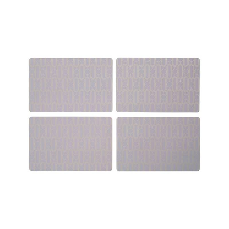 4Pc Frosted Deco Purple Placemats