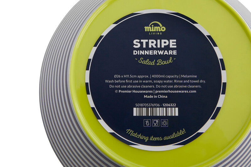 Mimo Stripe Salad Bowl