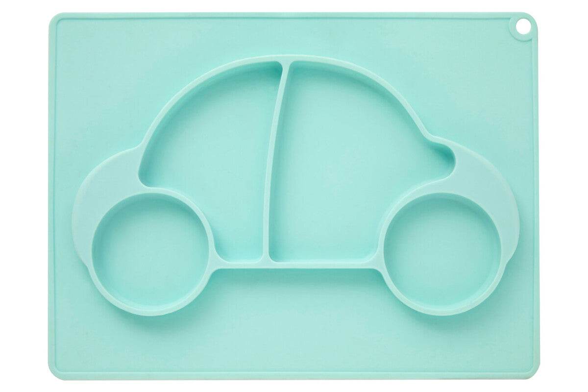 Zing Baby Blue Car Food Plate - Premier Home