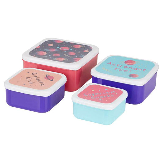 Mimo Set of 4 Space Design Lunch Boxes - Premier Home