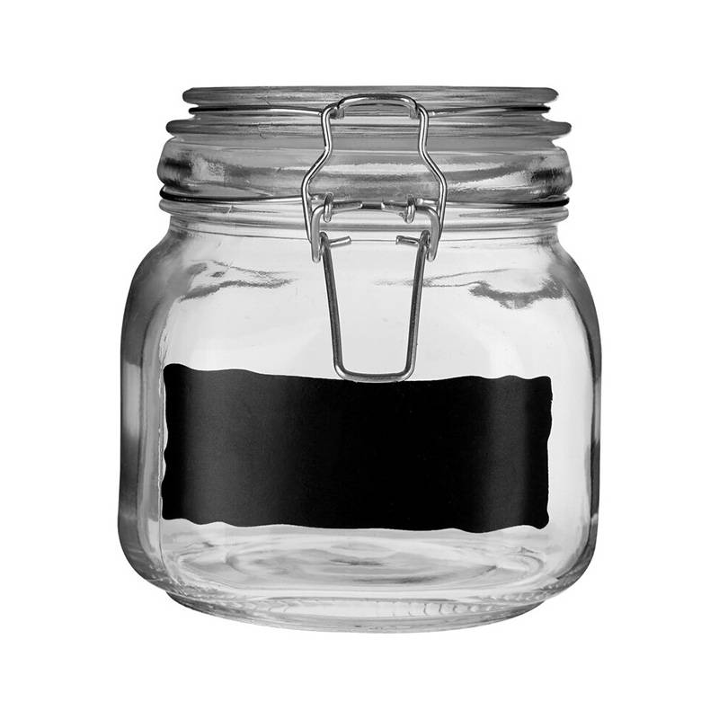 Small Glass Storage Jar with Clip Top Lid